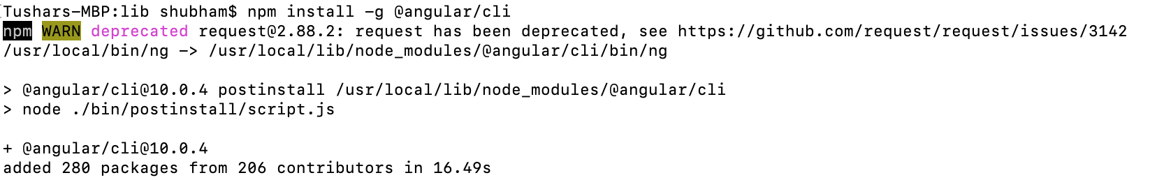 Install the latest Angular CLI