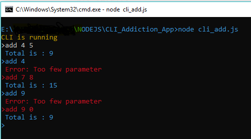 Create CLI application in nodejs