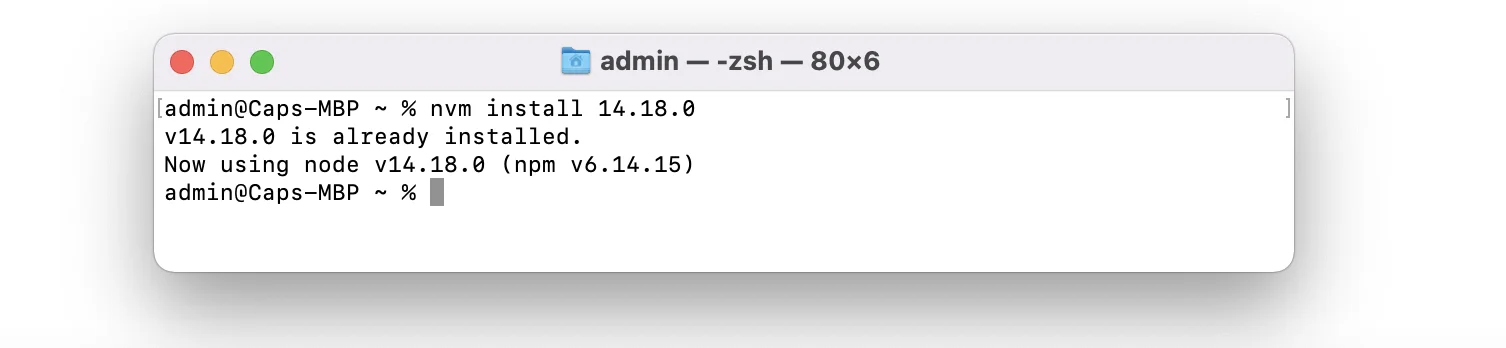 Install NVM in Macbook to manage your node versions