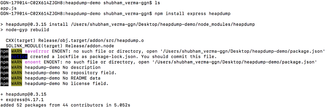 Create a Dump of the V8 Heap and Inspect It for Your Node App